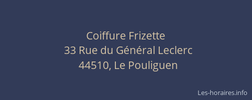 Coiffure Frizette