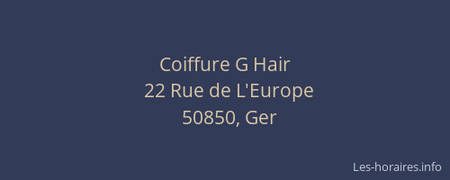 Coiffure G Hair