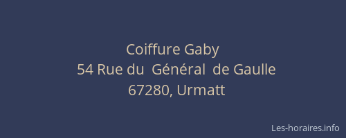 Coiffure Gaby