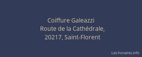 Coiffure Galeazzi