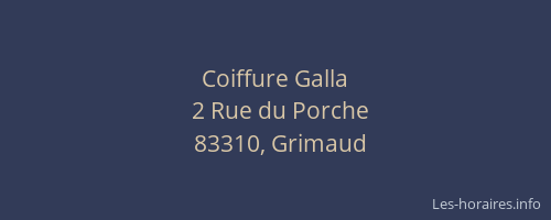 Coiffure Galla