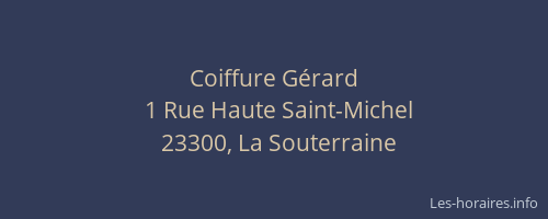 Coiffure Gérard