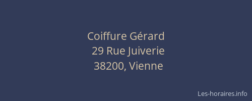 Coiffure G&eacute;rard