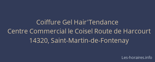 Coiffure Gel Hair'Tendance