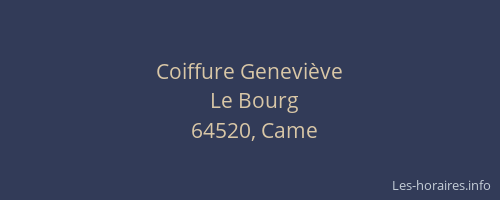 Coiffure Geneviève
