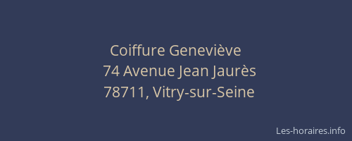 Coiffure Genevi&egrave;ve