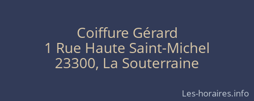 Coiffure Gérard