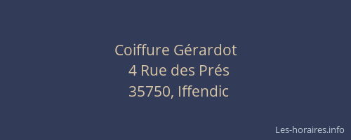 Coiffure Gérardot