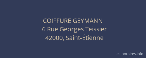 COIFFURE GEYMANN