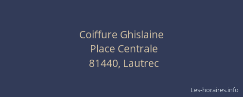 Coiffure Ghislaine
