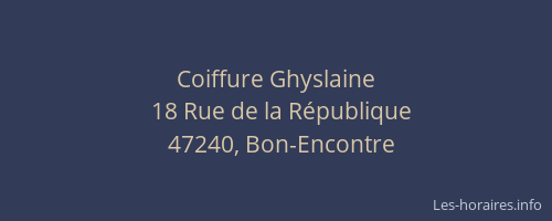 Coiffure Ghyslaine