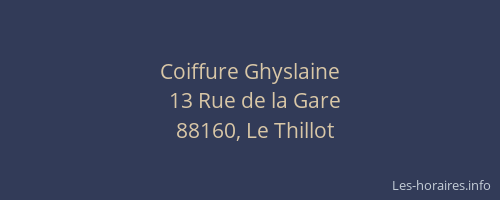 Coiffure Ghyslaine