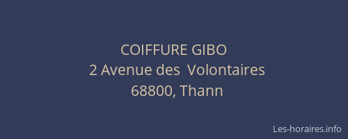 COIFFURE GIBO