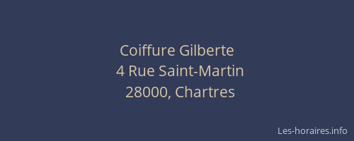 Coiffure Gilberte
