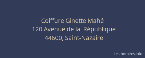 Coiffure Ginette Mahé