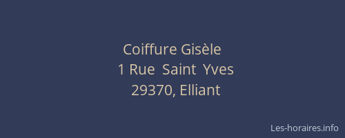 Coiffure Gisèle