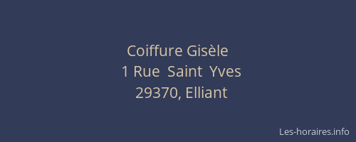 Coiffure Gis&egrave;le