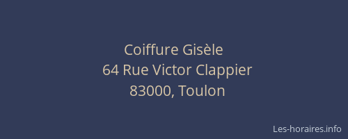 Coiffure Gisèle