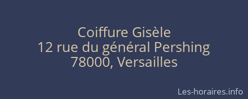 Coiffure Gisèle