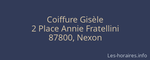 Coiffure Gisèle