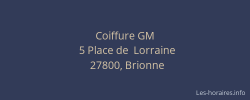 Coiffure GM