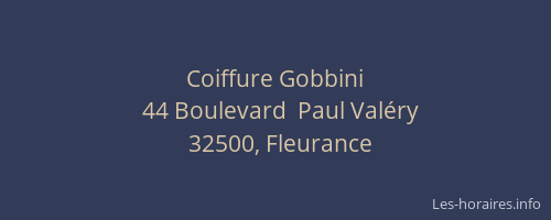 Coiffure Gobbini