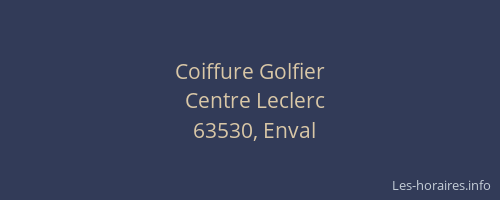 Coiffure Golfier