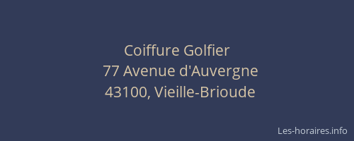 Coiffure Golfier