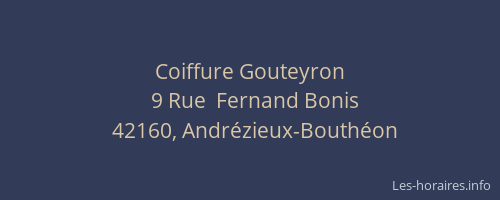Coiffure Gouteyron
