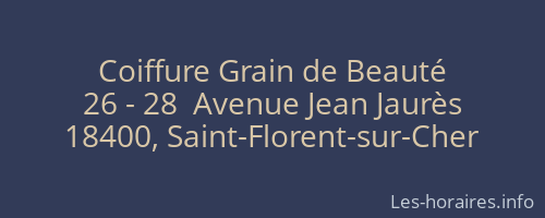 Coiffure Grain de Beauté
