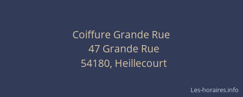 Coiffure Grande Rue