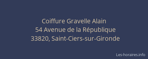 Coiffure Gravelle Alain