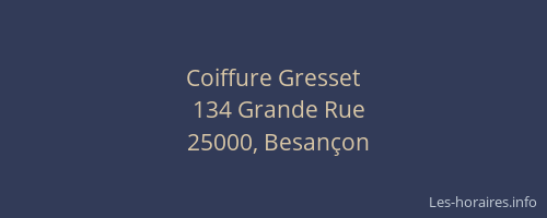 Coiffure Gresset