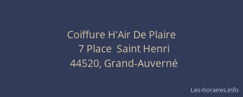 Coiffure H'Air De Plaire