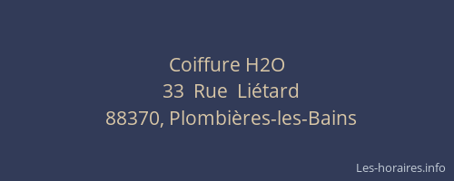 Coiffure H2O