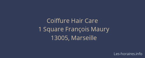 Coiffure Hair Care