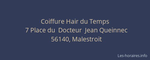 Coiffure Hair du Temps