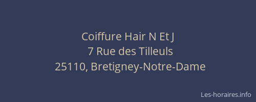 Coiffure Hair N Et J