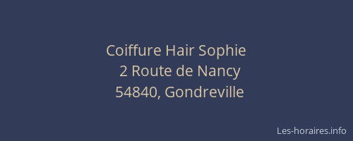 Coiffure Hair Sophie