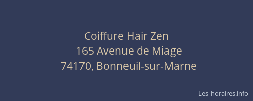 Coiffure Hair Zen