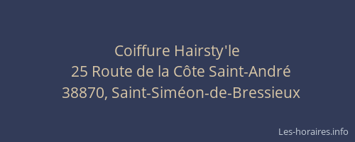 Coiffure Hairsty'le