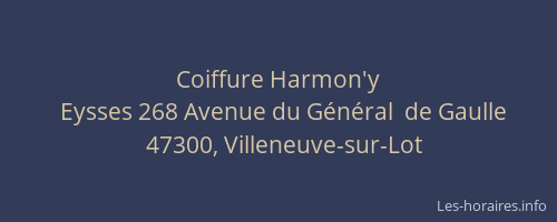 Coiffure Harmon'y