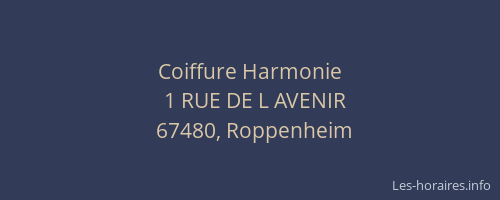 Coiffure Harmonie