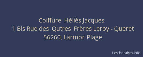 Coiffure  Héliès Jacques