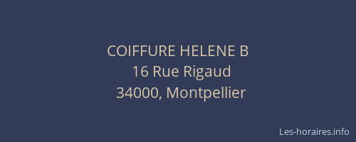 COIFFURE HELENE B