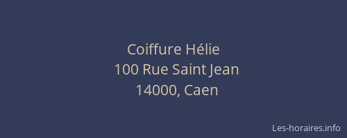 Coiffure Hélie
