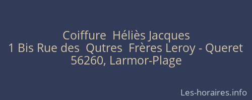 Coiffure  Héliès Jacques