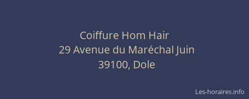 Coiffure Hom Hair