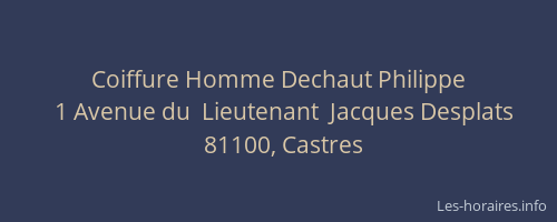 Coiffure Homme Dechaut Philippe