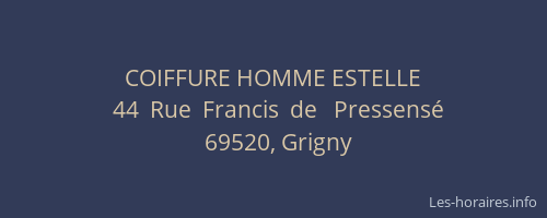 COIFFURE HOMME ESTELLE
